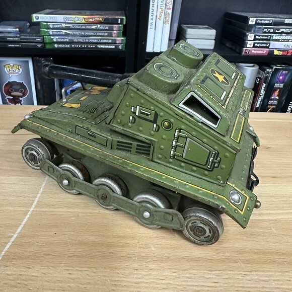Vintage RARE JAPAN Toys Tin Toy Military TANK M-1 AS IS - Picture 2 of 5